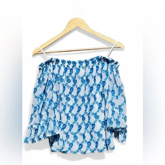 Lily Pulitzer Alva Top Baha Blue Paisley